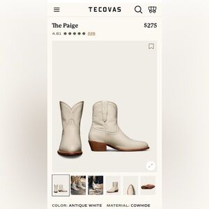 Brand new Tecovas 
Size 7